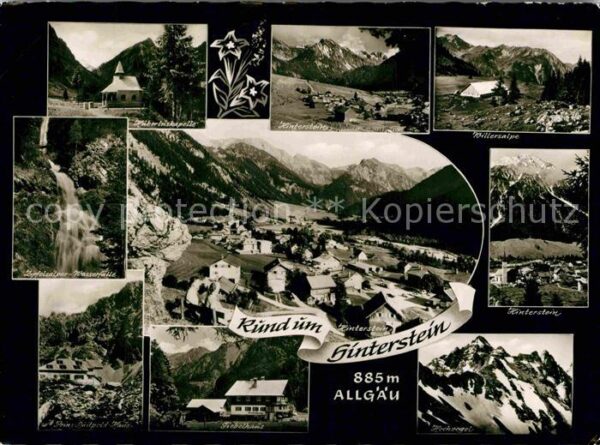 Hinterstein Bad Hindelang Wasserfall Kapelle Alpe Teilansicht