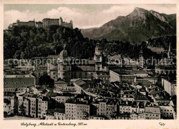 Salzburg Oesterreich Altstadt Untersberg
