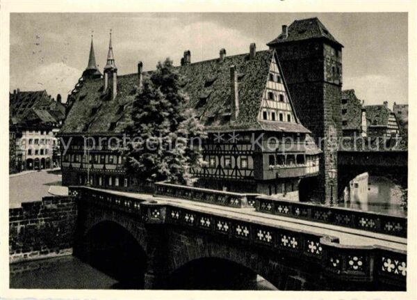 Nuernberg Maxbrücke Weinstadl Wasserturm