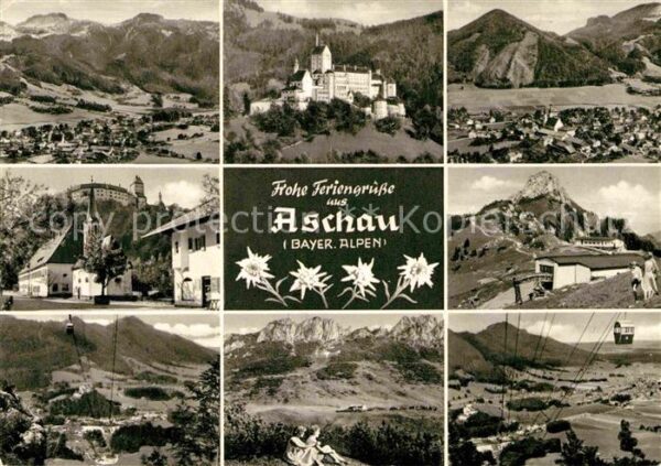 Aschau Chiemgau Bergstation Seibahn Kirche Burg Panoram