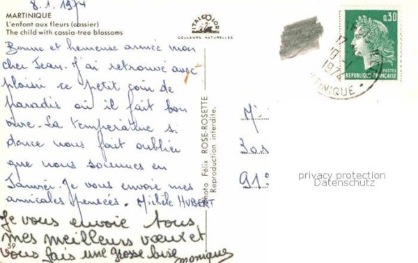 Martinique Enfant aux fleurs – Bild 2