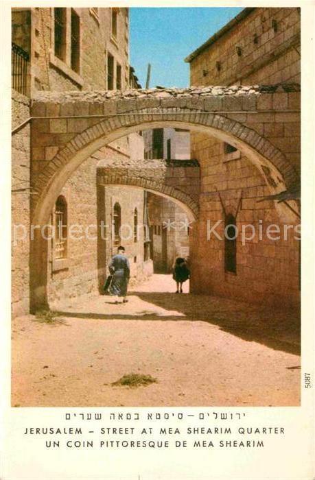 Jerusalem Yerushalayim Street at Mea Shearim Quarter