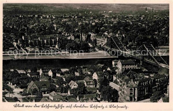 Dresden Blick von der Loschwitzhöhe auf Dresden