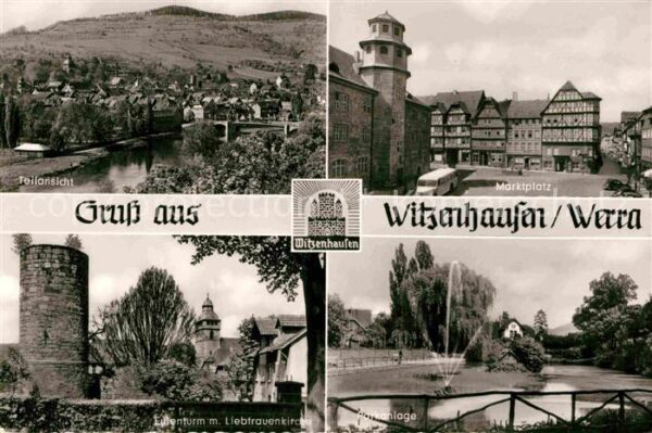 Witzenhausen Teilansicht Marktplatz Parkanlage Eulen