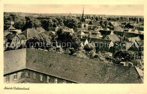 Aurich Ostfriesland Blick über die Stadt