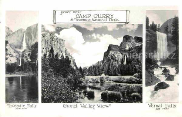 Yosemite National Park Yosemite Falls Grand Valley Vernal Fall