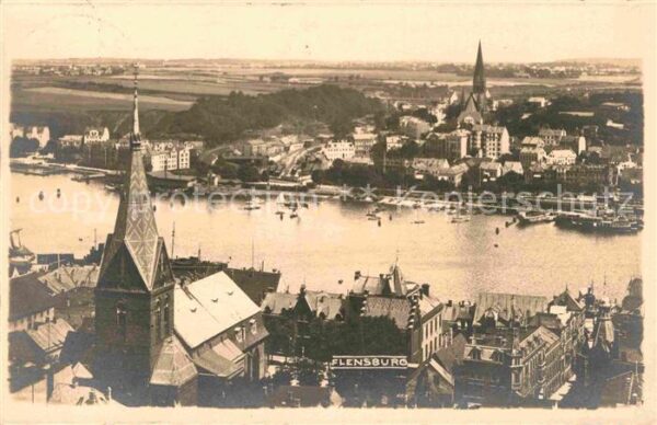 Flensburg Stadtbild mit Förde