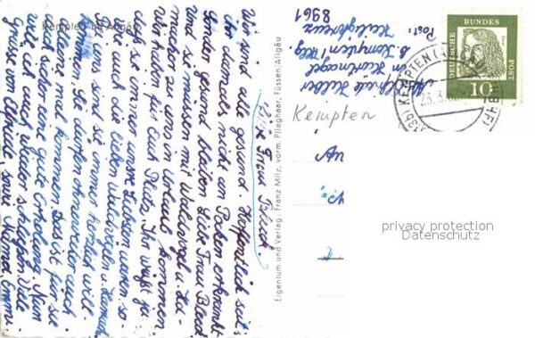 Kempten Allgaeu Ortsmotiv mit Rathaus im Winter – Bild 2