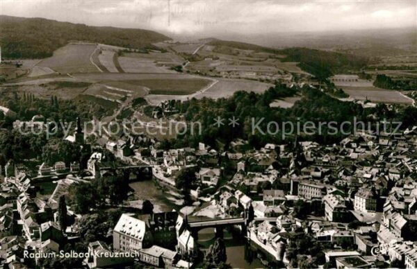 Bad Kreuznach Radium Solbad Fliegeraufnahme