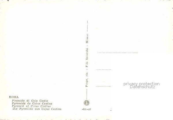 Roma Rom Piramide di Caio Cestio Pyramide – Bild 2