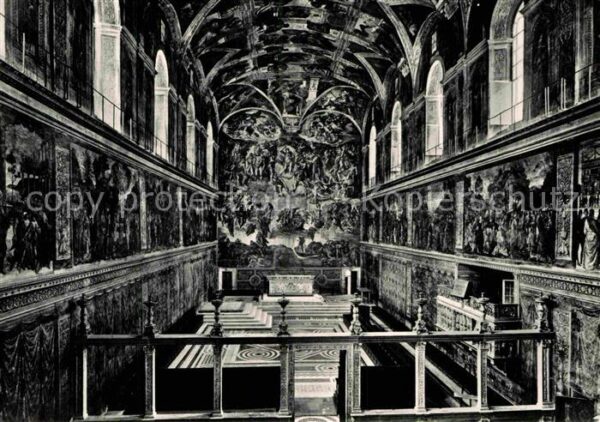 Vatikanstadt Citta del Vaticano Cappella Sistina int