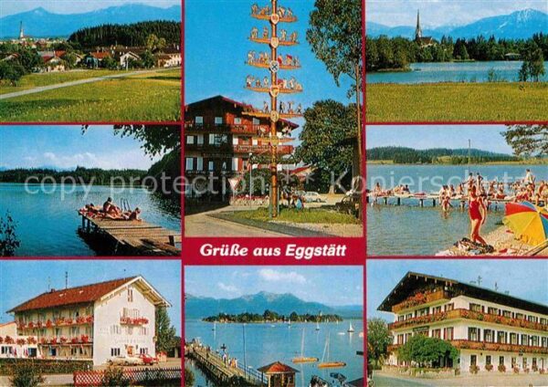 Eggstaett Oberbayern Panorama Hartsee Alpenblick Maibaum Bad