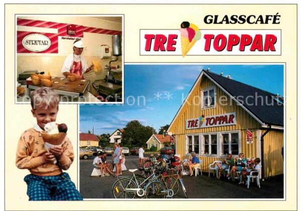 Traesloevslaege Glasscafe Tre Toppar Eisdiele