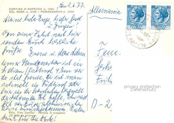 Cortina d Ampezzo Gesamtansicht mit Col Rosa Pomagagnon D – Bild 2