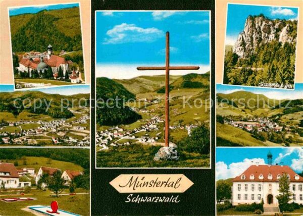 Muenstertal Schwarzwald St Trudpert Gipfelkreuz Scharfenstein F