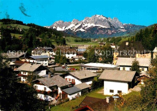 Fieberbrunn Tirol Panorama Blick gegen Wilden Kaiser Kais