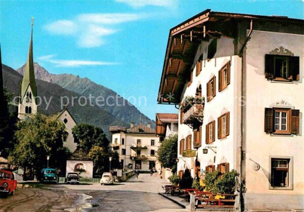 Mayrhofen Zillertal Ortspartie an der Kirche
