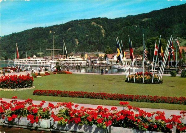 Bregenz Bodensee Seeanlagen Promenade Hafen Fähre