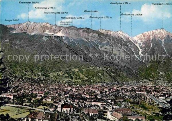 Innsbruck mit Nordkette Karwendelgebirge Fliegera