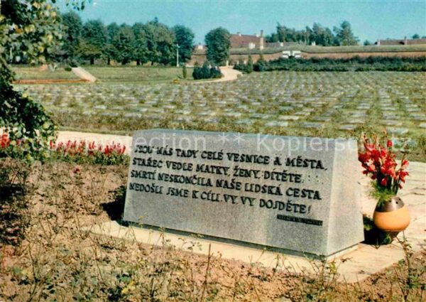 Terezin Narodni hrbitov Gedenkstein