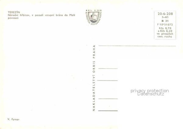Terezin Narodni hrbitov Gedenkstein – Bild 2