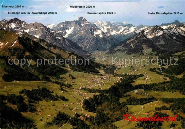 Kleinwalsertal Alpenpanorama Fliegeraufnahme