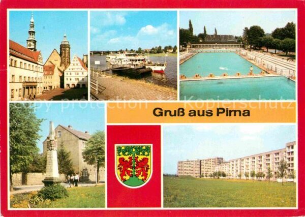 Pirna Markt Rathaus Dampferanlegestelle Geibe