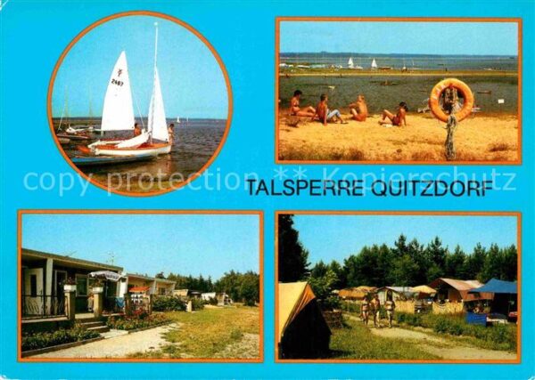 Quitzdorf See Talsperre Segelboote Badestrand Bungalo