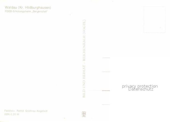 Waldau Hildburghausen FDGB Erholungsheim Bergkristall – Bild 2