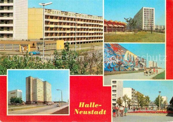 Halle-Neustadt Wohnsiedlung Wohnblocks Hochhäuser