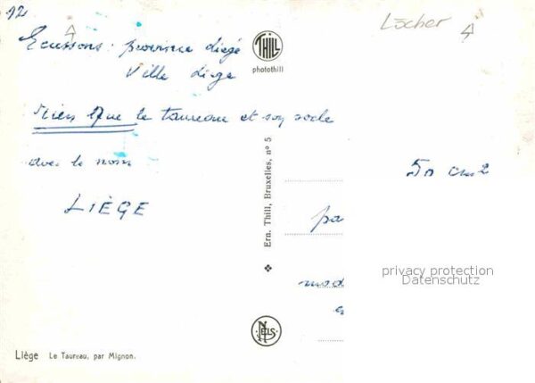 Liege Luettich Le Taureau par Mignon Stier – Bild 2