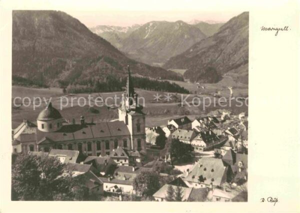 Mariazell Steiermark Ortsansicht mit Kirche Alpenpanorama
