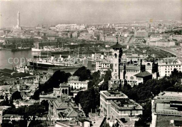 Genova Genua Liguria Il Porto Panorama