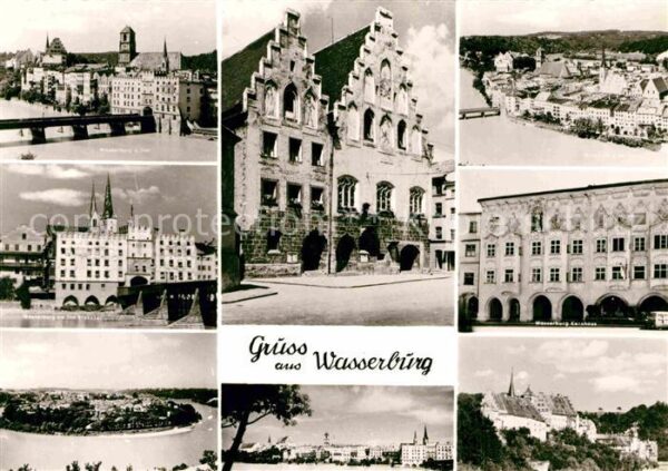 Wasserburg Inn Innbrücke Brucktor Kornhaus Giebelhaus