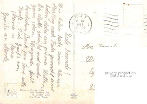 Pola Pula Croatia Zlatna vrata Goldenes Tor – Bild 2