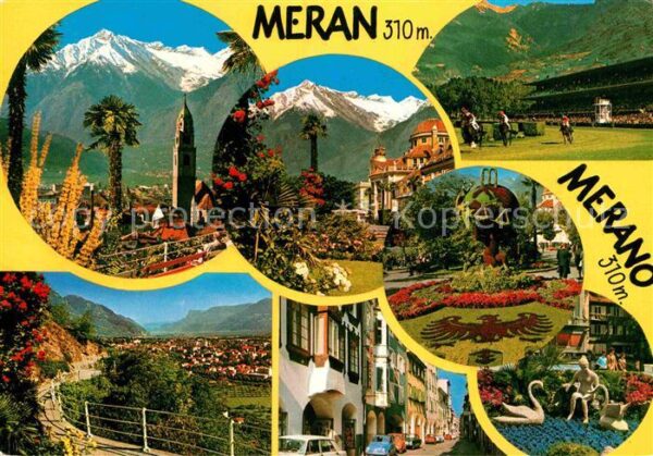 Meran Merano Teilansichten Kurstadt Kurpark Texelgru