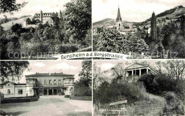Bensheim Bergstrasse Schloss Schönberg Bahnhof Kirchberghäus