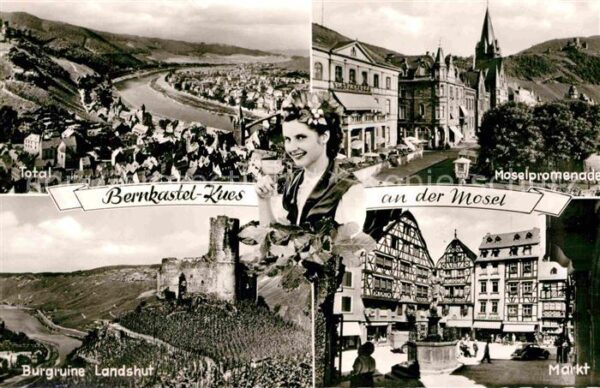Bernkastel-Kues Totalansicht Burgruine LandshutMarkt Mo