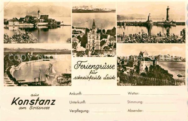 Konstanz Bodensee Hafen Kirche Panorama