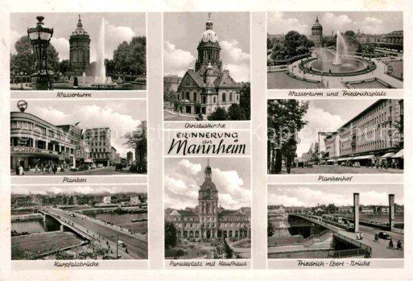 Mannheim Plankenhof Paradeplatz Wasserturm Kurpf