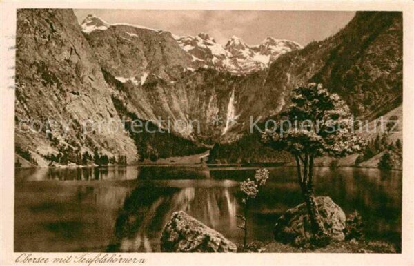 Berchtesgaden Obersee mit Teufelshörnern