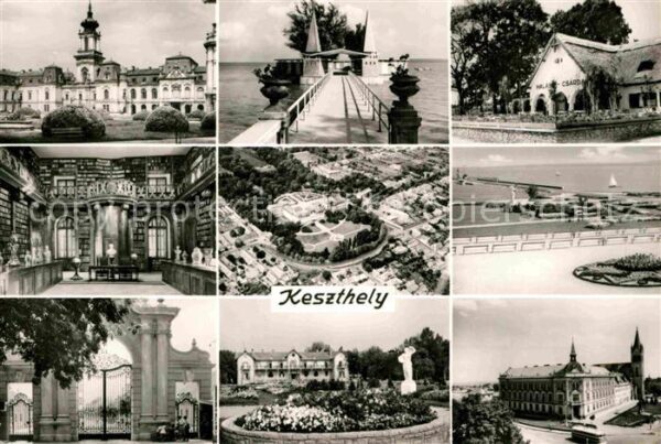 Keszthely Schloss Inneres Fliegeraufnahme Hafen