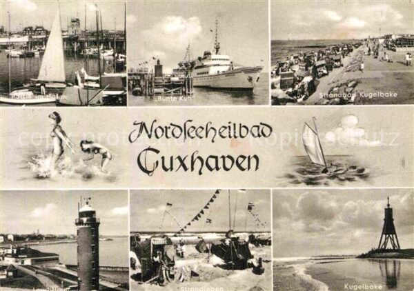 Cuxhaven Nordseebad Bunte Kuh Strandbar Kugekbarke Leuchttu