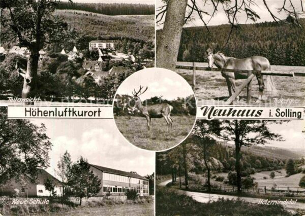 Neuhaus Solling Trakhener Teilansicht Neue Schule Holzn