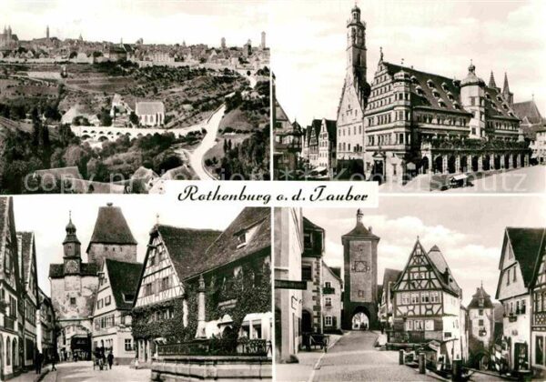 Rothenburg Tauber Gesamtansicht Rathaus Rödergasse Plönle