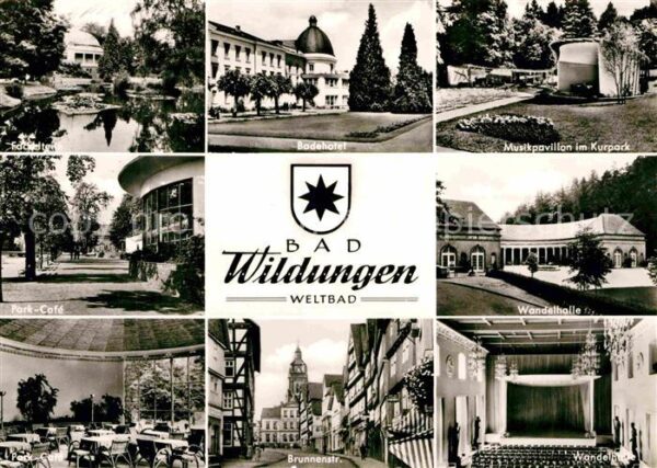 Bad Wildungen Park Cafe Badehotel Musikpavillon Wande