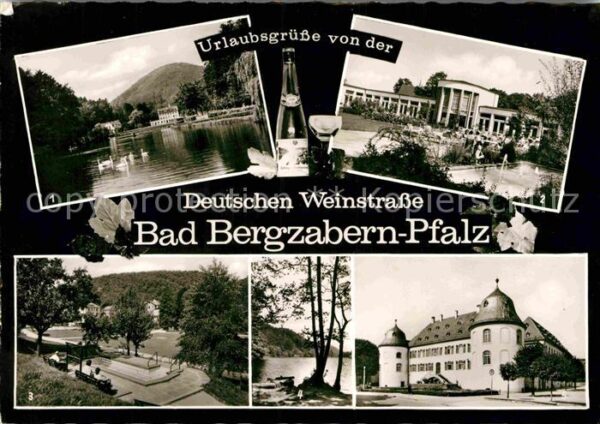 Bad Bergzabern Schwanenweiher Kurpark Cafe Wandelhalle