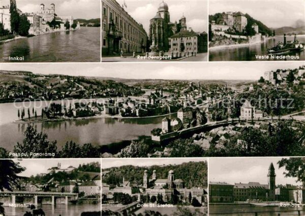 Passau Panorama Resisdenzplatz Innkai Veste Ni
