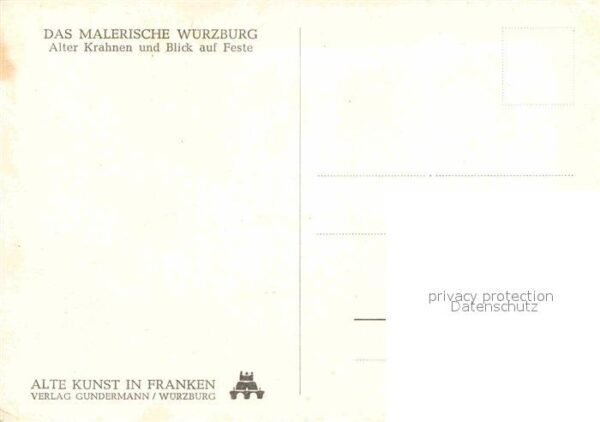 Wuerzburg Alter Krahnen  Blick zur Feste – Bild 2