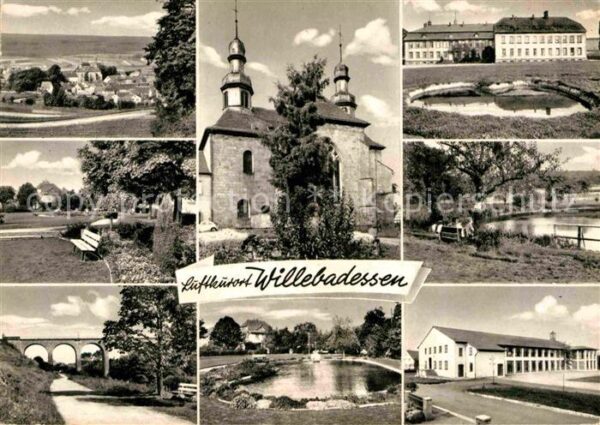 Willebadessen Kirche Brücke Schule See